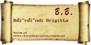 Böröndi Brigitta névjegykártya