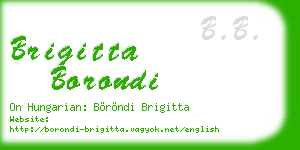 brigitta borondi business card